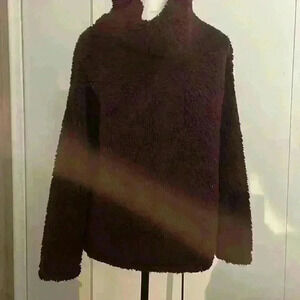 A new day cozy teddy pullover sweatshirt size small